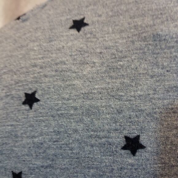 Bobeau Blue Flocked Star Top Size Small - Picture 6 of 8